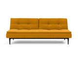 Dublexo Styletto Black Wood sovesofa i 507 Elegance Burned Curry, set forfra