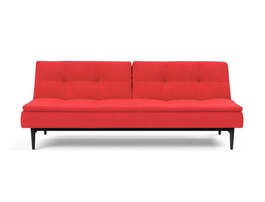 Dublexo Styletto Black Wood sovesofa i 511 Elegance Red, set forfra
