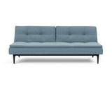 Dublexo Styletto Black Wood sovesofa i 525 Mixed Dance Light Blue, set forfra