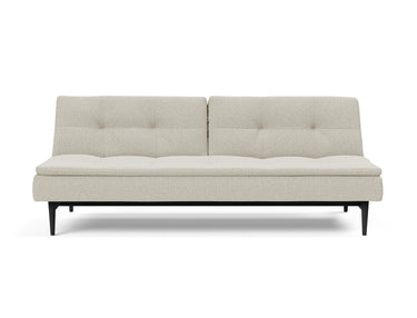Dublexo Styletto Black Wood sovesofa i 527 Mixed Dance Natural, set forfra