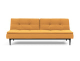 Dublexo Styletto Black Wood sovesofa i 536 Bouclé Ochre, set forfra