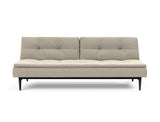 Dublexo Styletto Black Wood sovesofa i 539 Bouclé Beige, set forfra