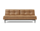 Dublexo Styletto Black Wood sovesofa i 551 Faunal Brown, set forfra