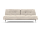 Dublexo Styletto Black Wood sovesofa i 594 Corduroy Ivory, set forfra