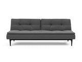 Dublexo Styletto Black Wood sovesofa i 852 Mahoga Seal Grey, set forfra