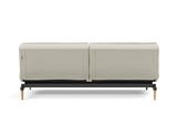 Dublexo Styletto Light Wood sovesofa i 527 Mixed Dance Natural, set bagfra