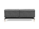 Dublexo Styletto Light Wood sovesofa i 563 Twist Charcoal, set bagfra