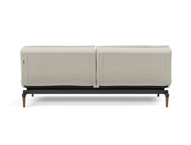 Dublexo Styletto Dark Wood sovesofa i 527 Mixed Dance Natural, set bagfra