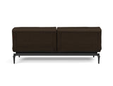 Dublexo Styletto Black Wood sovesofa i 358 Taura Chocco, set bagfra
