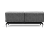 Dublexo Styletto Black Wood sovesofa i 563 Twist Charcoal, set bagfra
