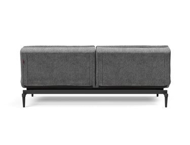 Dublexo Styletto Black Wood sovesofa i 563 Twist Charcoal, set bagfra