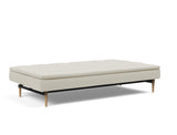 Dublexo Styletto Light Wood sovesofa i 527 Mixed Dance Natural, slået ud til seng
