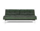 Dublexo Chrome sovesofa i 281 Avella Pine Green, set forfra