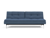 Dublexo Chrome sovesofa i 302 Weda Blue, set forfra