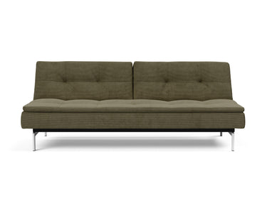 Dublexo Chrome sovesofa i 316 Cordufine Pine Green, set forfra