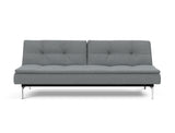 Dublexo Chrome sovesofa i 320 Corocco Shadow Grey, set forfra