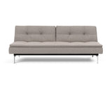 Dublexo Chrome sovesofa i 321 Corocco Warm Grey, set forfra