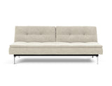 Dublexo Chrome sovesofa i 357 Taura Off White, set forfra