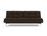 Dublexo Chrome sovesofa i 358 Taura Chocco, set forfra
