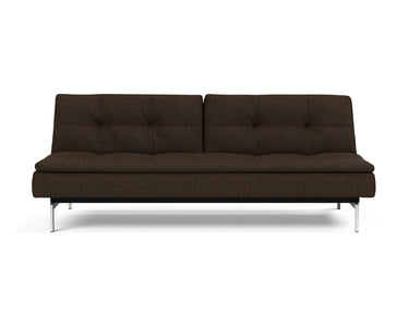 Dublexo Chrome sovesofa i 358 Taura Chocco, set forfra