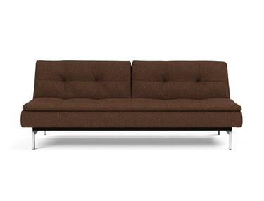 Dublexo Chrome sovesofa i 359 Taura Cappuccino, set forfra
