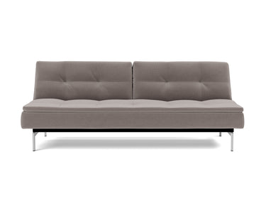 Dublexo Chrome sovesofa i 418 Esina Truffle, set forfra