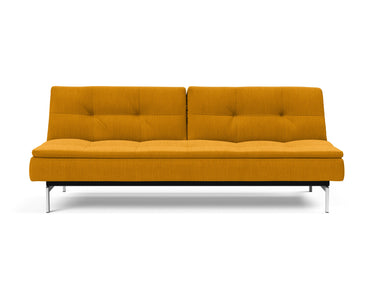 Dublexo Chrome sovesofa i 507 Elegance Burned Curry, set forfra