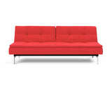 Dublexo Chrome sovesofa i 511 Elegance Red, set forfra