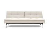 Dublexo Chrome sovesofa i 531 Bouclé Off White, set forfra
