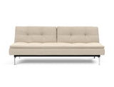 Dublexo Chrome sovesofa i 586 Phobos Latte, set forfra
