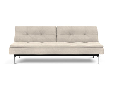 Dublexo Chrome sovesofa i 594 Corduroy Ivory, set forfra