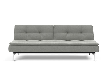Dublexo Chrome sovesofa i 853 Mahoga Dove Grey, set forfra