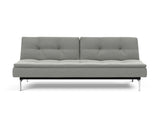 Dublexo Chrome sovesofa i 853 Mahoga Dove Grey, set forfra