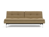 Dublexo Chrome sovesofa i 860 Yogia Olive Brown, set forfra