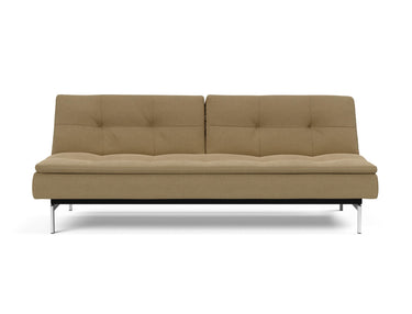 Dublexo Chrome sovesofa i 860 Yogia Olive Brown, set forfra