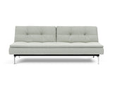 Dublexo Chrome sovesofa i 888 Mozart Slate Brown, set forfra