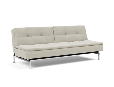 Dublexo Chrome sovesofa i 527 Mixed Dance Natural, set skråt forfra