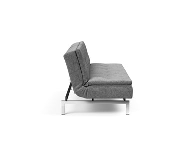 Dublexo Chrome sovesofa i 563 Twist Charcoal, set fra siden