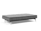 Dublexo Chrome sovesofa i 563 Twist Charcoal, slået ud til seng