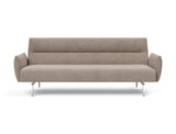 Jillis sovesofa med armlæn i 318 Cordufine Beige, set forfra