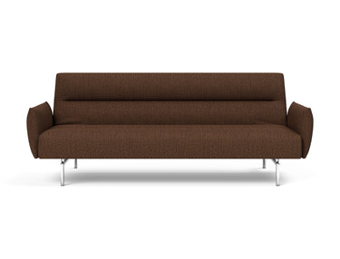 Jillis sovesofa med armlæn i 359 Taura Cappuccino, set forfra