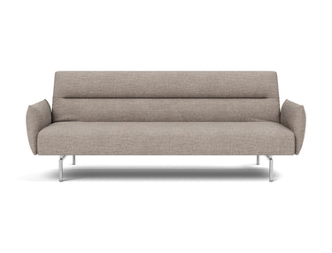 Jillis sovesofa med armlæn i 472 Yuveno Warm Grey, set forfra