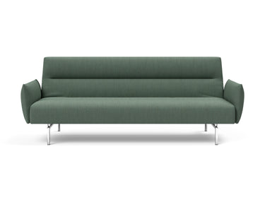 Jillis sovesofa med armlæn i 518 Elegance Green, set forfra