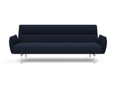 Jillis sovesofa med armlæn i 528 Mixed Dance Blue, set forfra