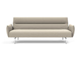Jillis sovesofa med armlæn i 539 Bouclé Beige, set forfra