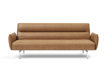 Jillis sovesofa med armlæn i 551 Faunal Brown, set forfra