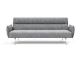 Jillis sovesofa med armlæn i 565 Twist Granite, set forfra