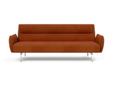 Jillis sovesofa med armlæn i 595 Corduroy Burnt Orange, set forfra