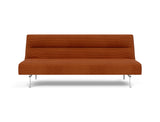 Jillis sovesofa i 595 Corduroy Burnt Orange, set forfra