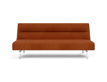 Jillis sovesofa i 595 Corduroy Burnt Orange, set forfra